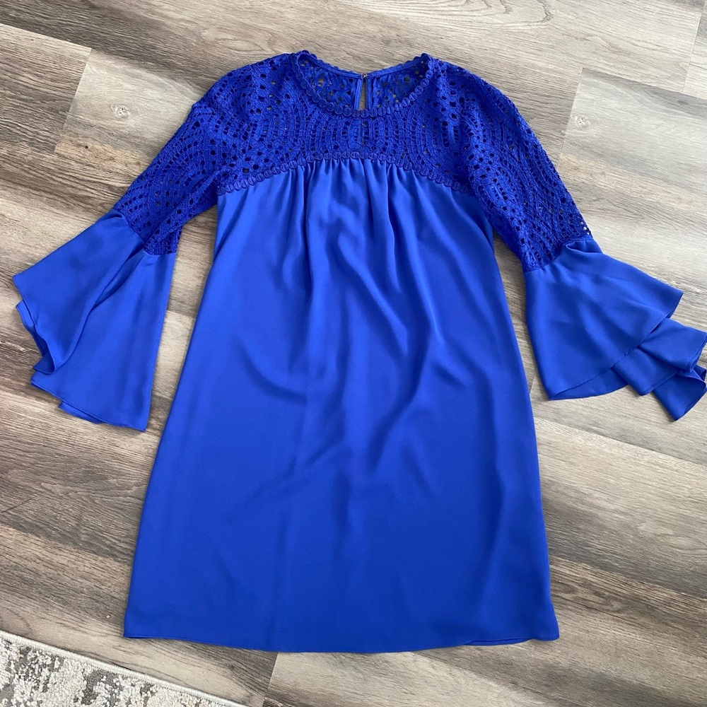 Lilly Pulitzer Blue Bell Sleeve Lace Women's Dress
